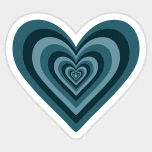 Blue Sapphire Expanding Hearts Sticker